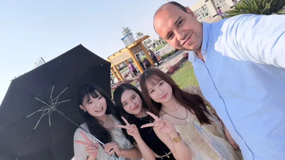 Our guide with guests